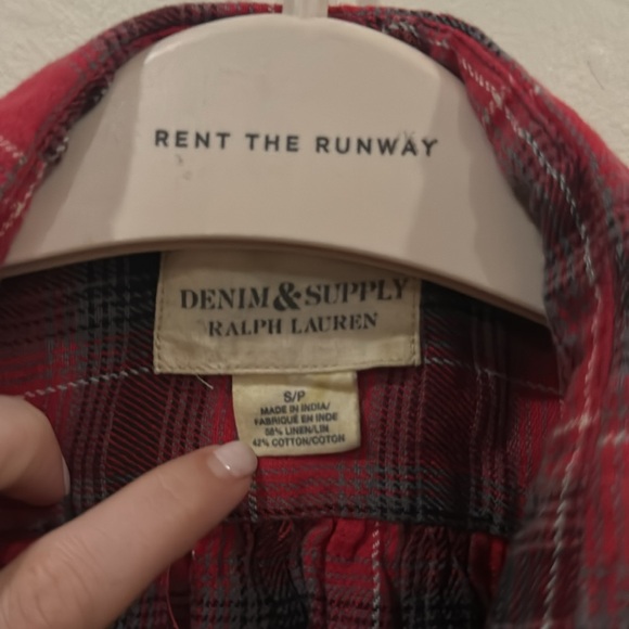 Red flannel button down shirt - Picture 2 of 5